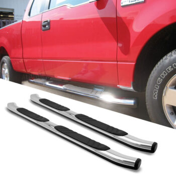 80" Chrome/5" Oval Tube Running Board Nerf Step Bar 4280C For 22+ Toyota Tundra Double Cab (XK70)