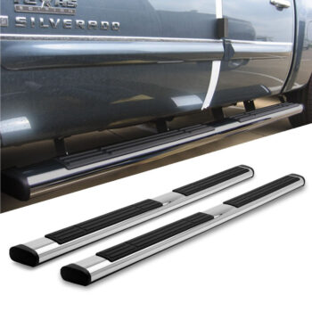 87" Chrome/6" Oval Tube Running Board Nerf Step Bar 5987C For 22+ Toyota Tundra CrewMax Cab (XK70)