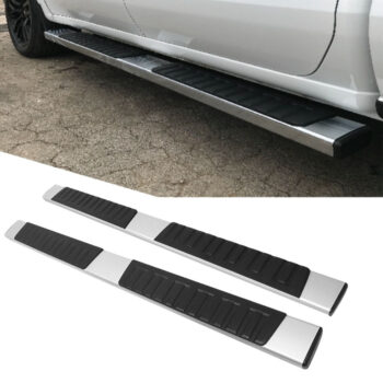 87" Chrome/6" Square Body Running Board Nerf Step Bar 63087C For 22+ Toyota Tundra CrewMax Cab (XK70)