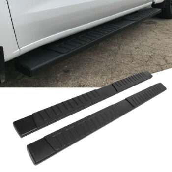 87" Black/6" Square Body Running Board Nerf Step Bar 63087 For 22+ Toyota Tundra CrewMax Cab (XK70)