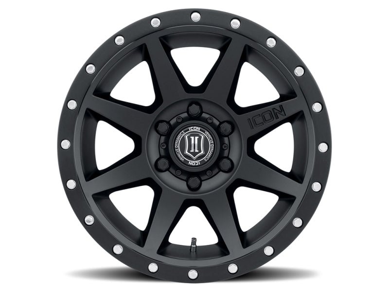 ICON Rebound 18×9 6×5.5 0mm Offset 5in BS 106.1mm Bore Satin Black Wheel