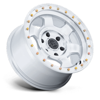 Black Rhino Trooper Wheel 17x8.5 6x135 -10mm Silver w/ Machined Face