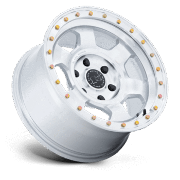 Black Rhino Trooper Wheel 17x8.5 5x130 +25mm Silver w/ Machined Face