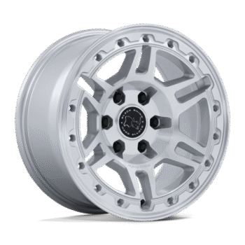 Black Rhino Vanguard Wheel 17x8.5 6x130 +25mm Gloss Silver w/ Machined Face
