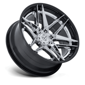 Fuel Off-Road Flight Wheel 20x10 6x5.5 -18mm Chrome w/ Gloss Black Lip