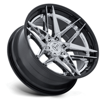Fuel Off-Road Flight Wheel 22x10 6x5.5 -18mm Chrome w/ Gloss Black Lip