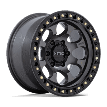 KMC Riot SBL Wheel 18x9 5x5 +18mm Anthracite w/ Satin Black Lip