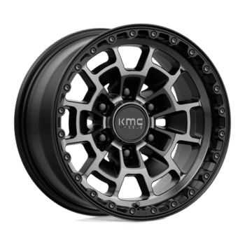 KMC KM718 Wheel 16x8 6x5.5 +0mm Black Grey Tint