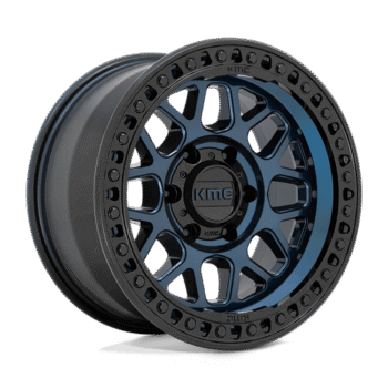 KMC GRS Wheel 17x9 6x5.5 -12mm Midnight Blue & Gloss Black Lip