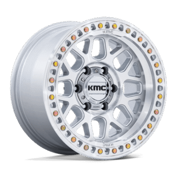 KMC GRS Wheel 17x8.5 5x150 +0mm Gloss Silver w/ Machined Face
