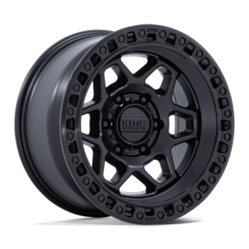 KMC Torx Wheel 17x8.5 6x5.5 +25mm Matte Black w/ Gloss Black Lip