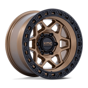KMC Torx Wheel 17x9 6x5.5 -12mm Matte Bronze w/ Gloss Black Lip