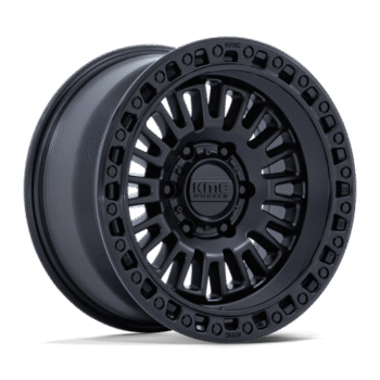 KMC Aztec Wheel 17x8.5 6x5.5 +0mm Matte Black w/ Gloss Black Lip