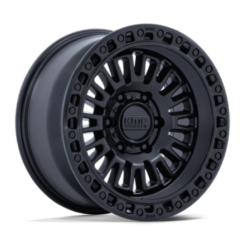 KMC Aztec Wheel 17x8.5 6x120 +25mm Matte Black w/ Gloss Black Lip