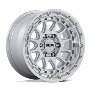 KMC Crux Wheel 17x8.5 6x5.5 +25mm Gloss Silver w/ Machined Face