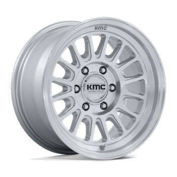 KMC Impact FFT Wheel 18x9 8x170 +0mm Gloss Silver w/ Machined Face