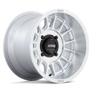 KMC Impact UTV Wheel 15x10 4x137 +0mm Silver Machined Face