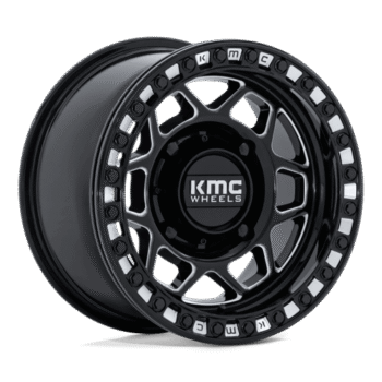 KMC Torx UTV BL Wheel 15x8 4x137 +0mm Gloss Black & Milled
