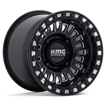 KMC Aztec UTV BL Wheel 15x7 4x137 +38mm Gloss Black & Milled