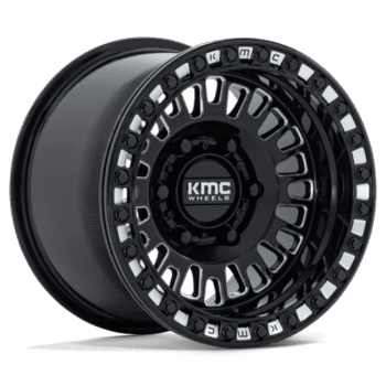 KMC Aztec UTV BL Wheel 15x7 6x5.5 +38mm Gloss Black & Milled