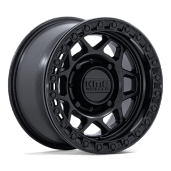 KMC Torx UTV BL Wheel 15x7 5x4.5 +38mm Matte Black w/ Gloss Black Ring