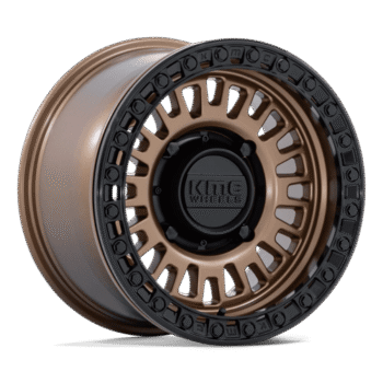 KMC Aztec UTV BL Wheel 15x7 4x156 +38mm Matte Bronze w/ Gloss Black Ring
