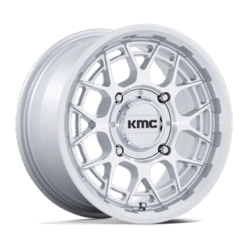 KMC Technic UTV Wheel 15x7 5x4.5 +38mm Gloss Silver w/ Machined Face