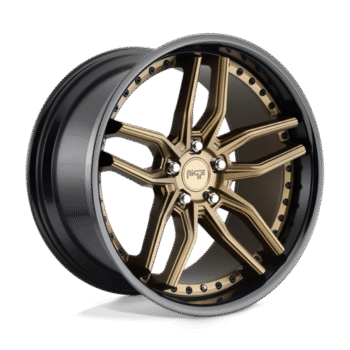 Niche Methos Wheel 20x9 5x112 +38mm Bronze w/ Gloss Black Lip