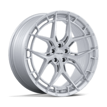 Niche Riviera Wheel 20x9.5 5x120 +22mm Gloss Silver w/ Brushed Face