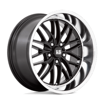 U.S. Mags Santa Cruz Wheel 20x8.5 5x4.75 +6mm Gloss Black w/ Diamond Cut Lip