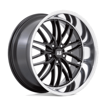 U.S. Mags Santa Cruz Wheel 22x10.5 5x5 +0mm Gloss Black w/ Diamond Cut Lip