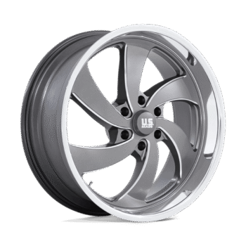 U.S. Mags Desperado Wheel 22x10 6x5.5 +25mm Anthracite Milled Diamond Cut Milled, Left Hand (U133220077+25L)