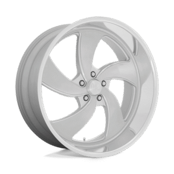 U.S. Mags Desperado Wheel 24x10 5x4.75 +5mm Silver Brushed Face Milled Diamond Cut Milled, Left Hand (U134240061+05L)
