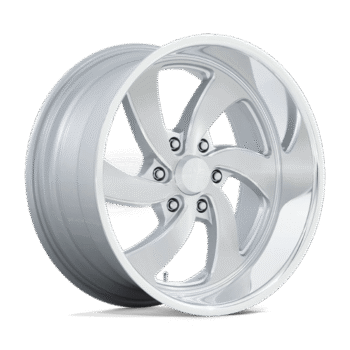 U.S. Mags Desperado Wheel 20x8 6x5.5 +1mm Silver Brushed Face Milled Diamond Cut Milled, Left Hand (U1342080D8+01R)