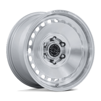 Black Rhino Basin Wheel 17x8 6x130 +32mm Gloss Silver w/ Machined Face