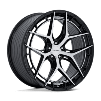 Niche Riviera Wheel 22x9 5x112 +20mm Gloss Black w/ Machined Face